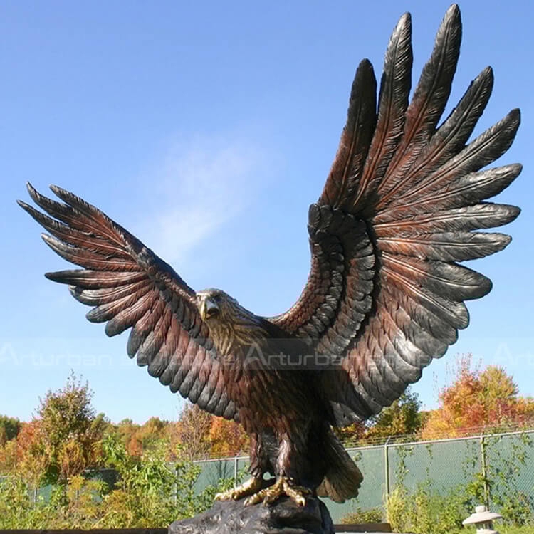 Large American Bald Eagle Outdoor Statue