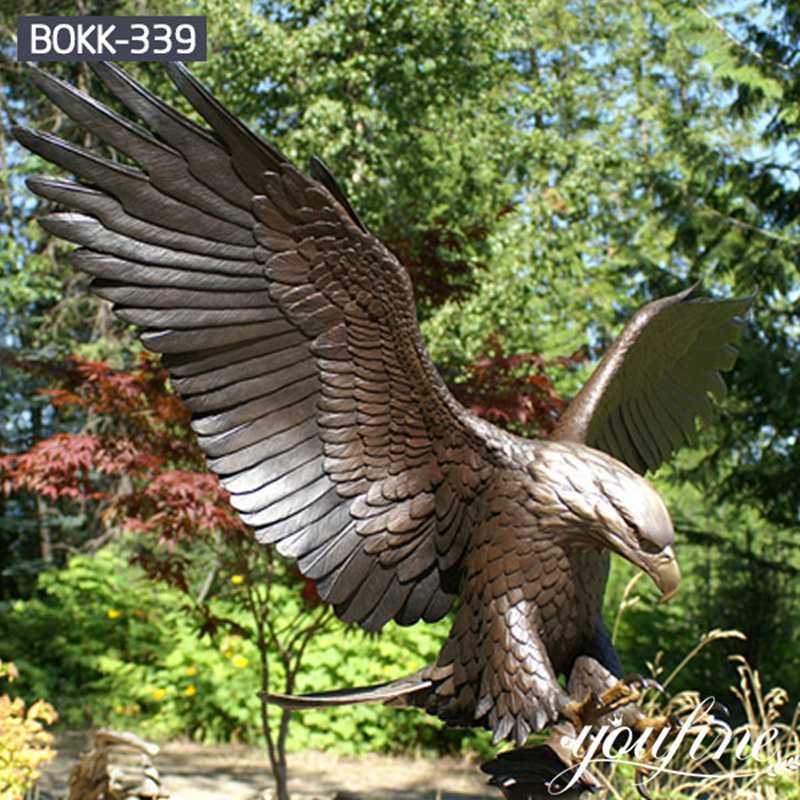 Large Bronze Eagle Statue Outdoor Garden Decor