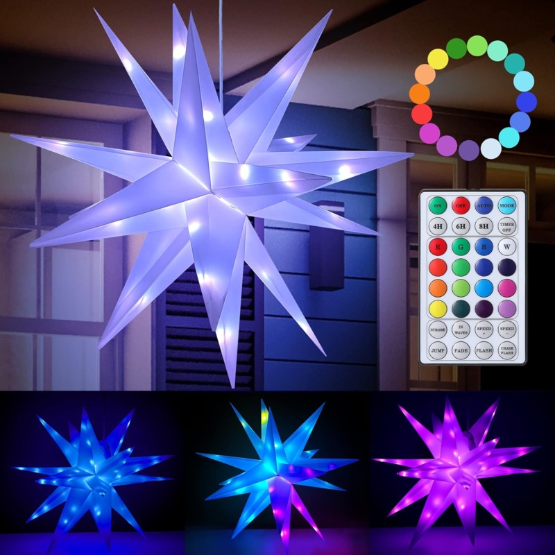 Large Illuminated Moravian Star Christmas Light