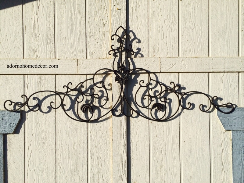 Large Tuscan Wrought Iron Wall Decor Rustic Antique