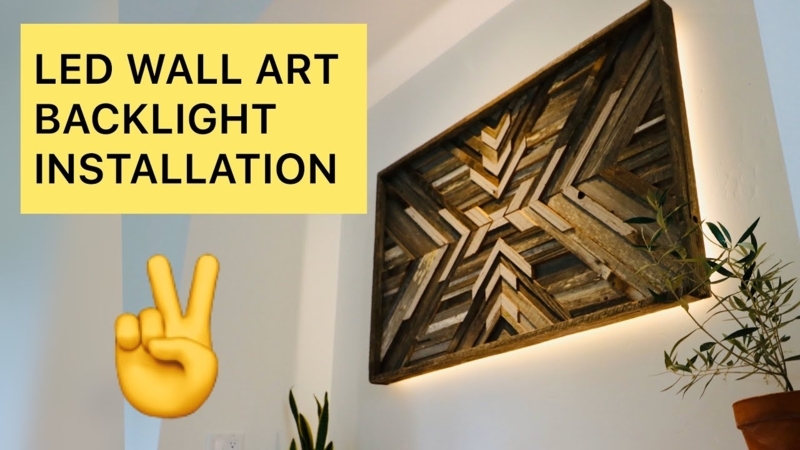LED Backlit Wooden Wall Art Installation