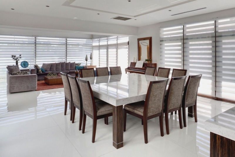 Luxurious Modern Marble 12-Seat Dining Table