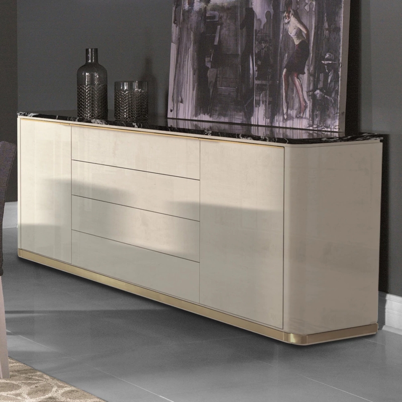 Luxury Modern Sideboard with Elegant Marble Top
