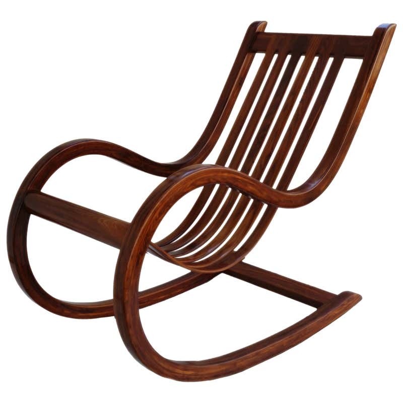 Maison Jansen Elegant Wooden Rocking Chair Design