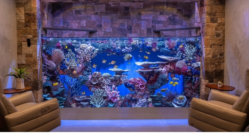 Massive Custom Home Aquarium - 3000g Saltwater - Large Fish Tank Build ...