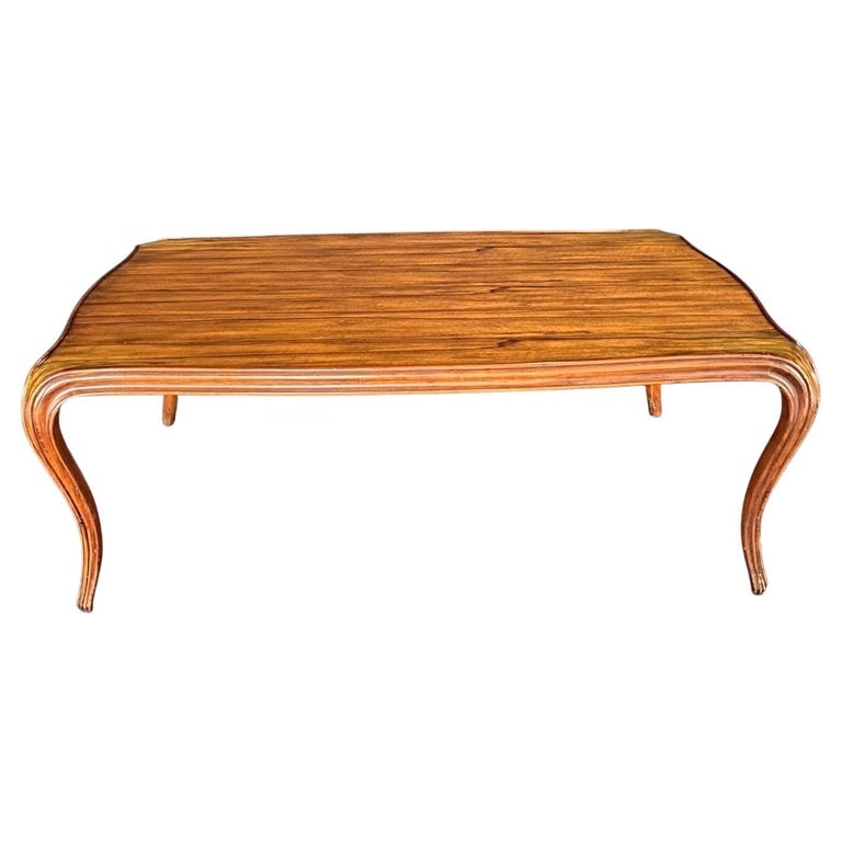 Mid-Century Modern Curved Wooden Coffee Table