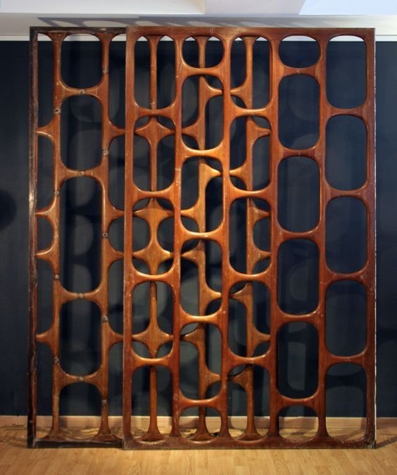 Mid Century Modern Screen Room Divider Partition Retro Vintage Wall ...
