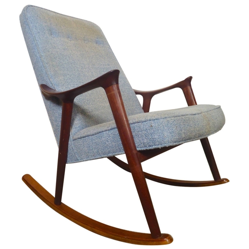 Mid-Century Modern Sculpted Rocking Chair by Ingmar Relling