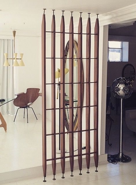 Mid Century Modern Wooden Room Divider Design