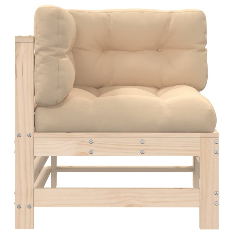 Millwood Pines White Cushioned Corner Sofa