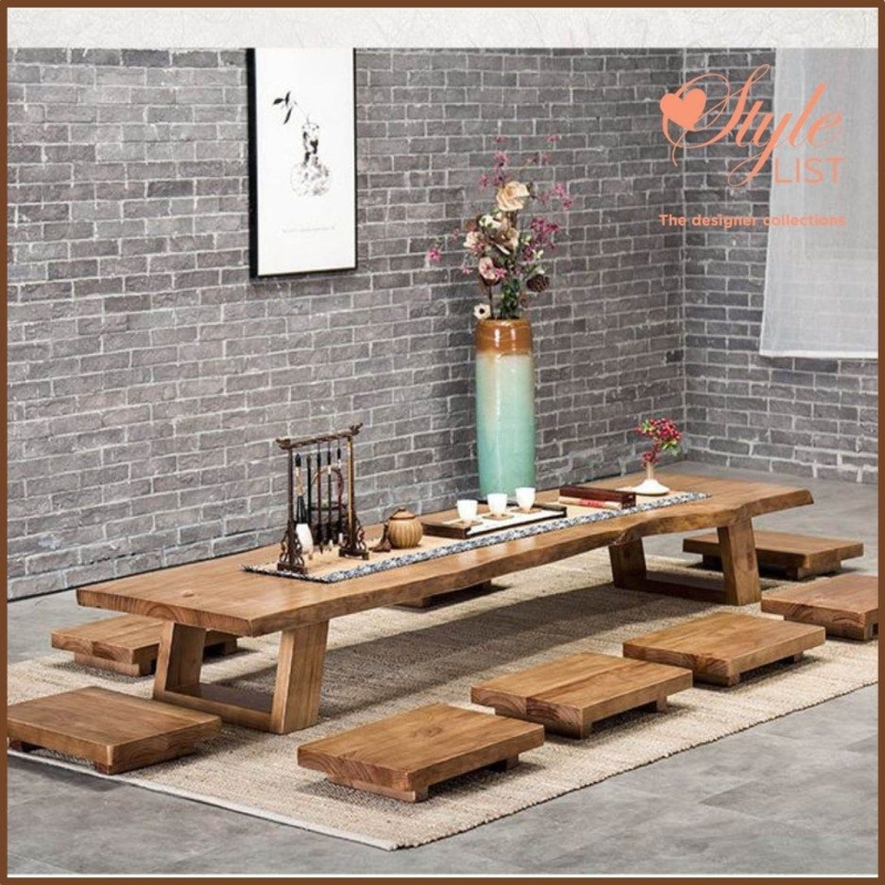 Minimalist Japanese Low Dining Table Design