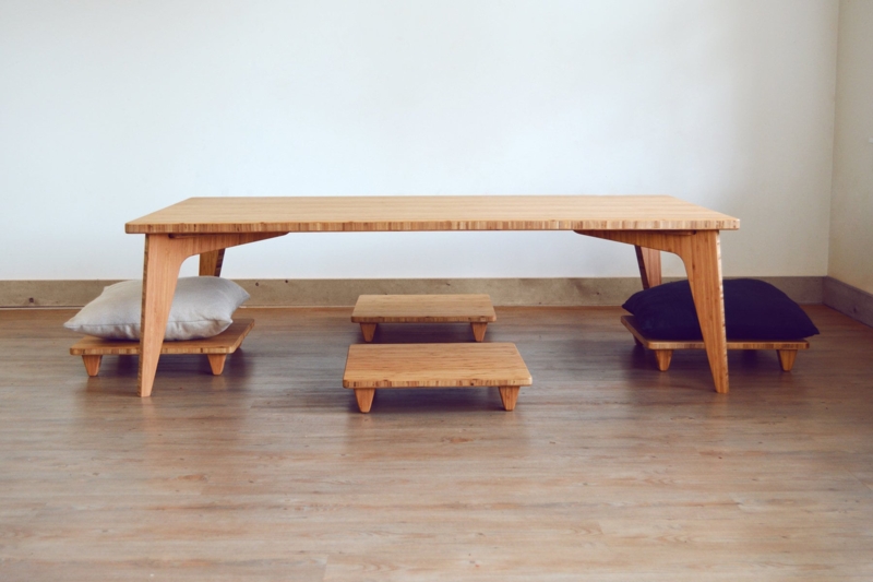 Minimalist Japanese Low Seating Dining Table