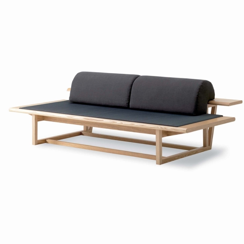 Minimalist Japanese Tatami Sofa with Light Wood Frame