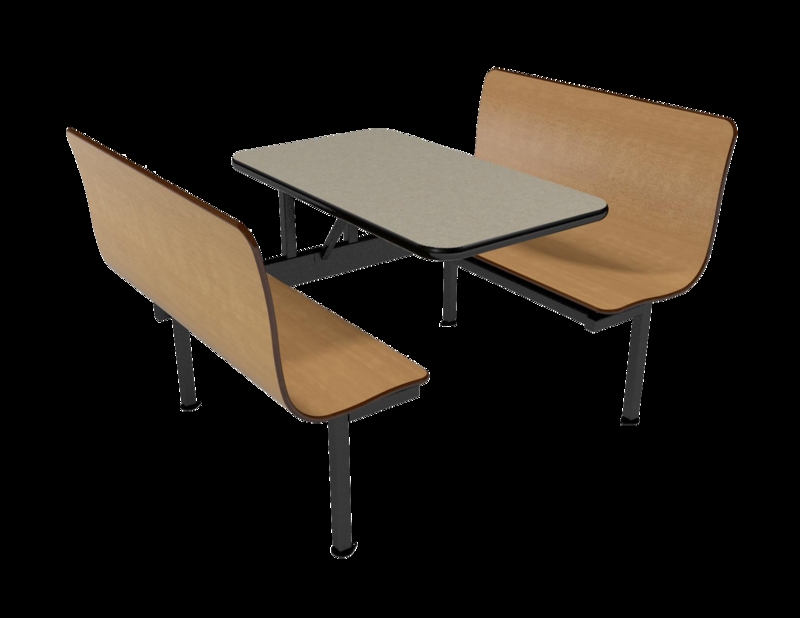 Modern 42" Wall Style Contour Booth Seating