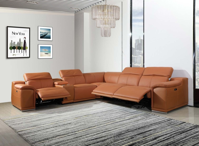 Caramel Leather Sectionals