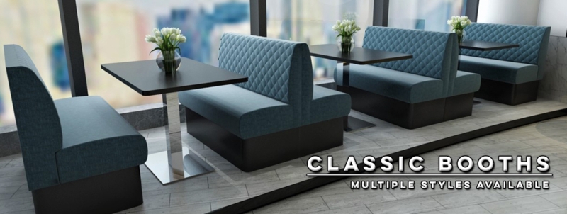 Modern Classic Booth Seating with Quilted Upholstery