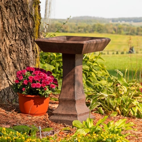 Modern Concrete Bird Bath for Outdoor Gardens
