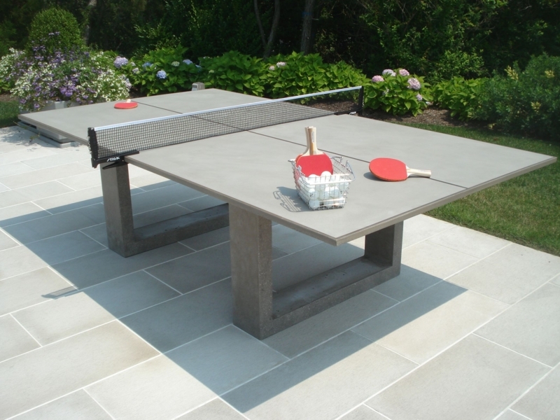 Modern Concrete Outdoor Ping Pong Table Design