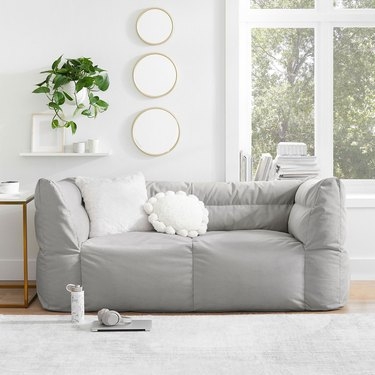Modern Cozy Gray Sofa with Minimalist Decor
