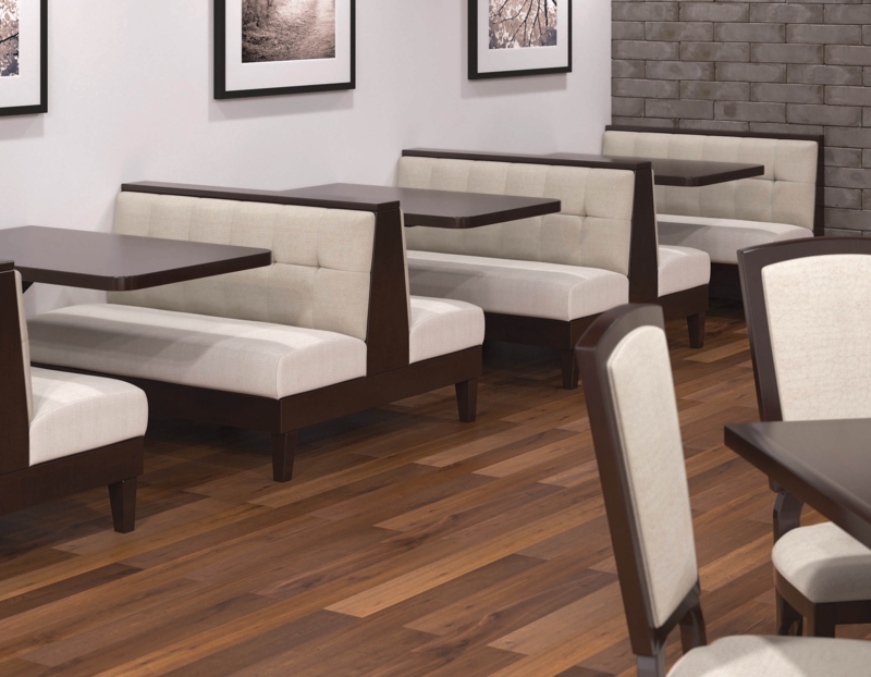Modern Dining Booths with Neutral Upholstery