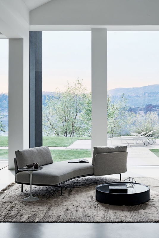 Modern Double-Sided Sofa in Minimalist Living Room
