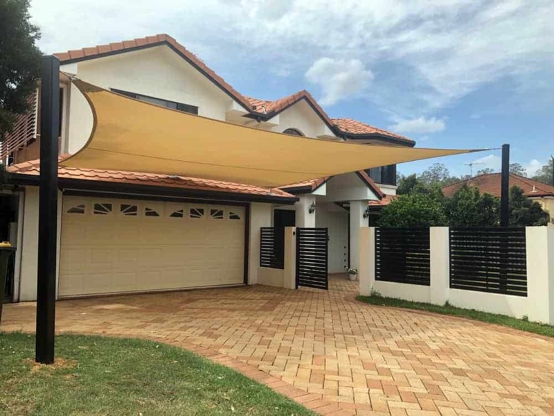 Modern Driveway Shade Sail Carport Design