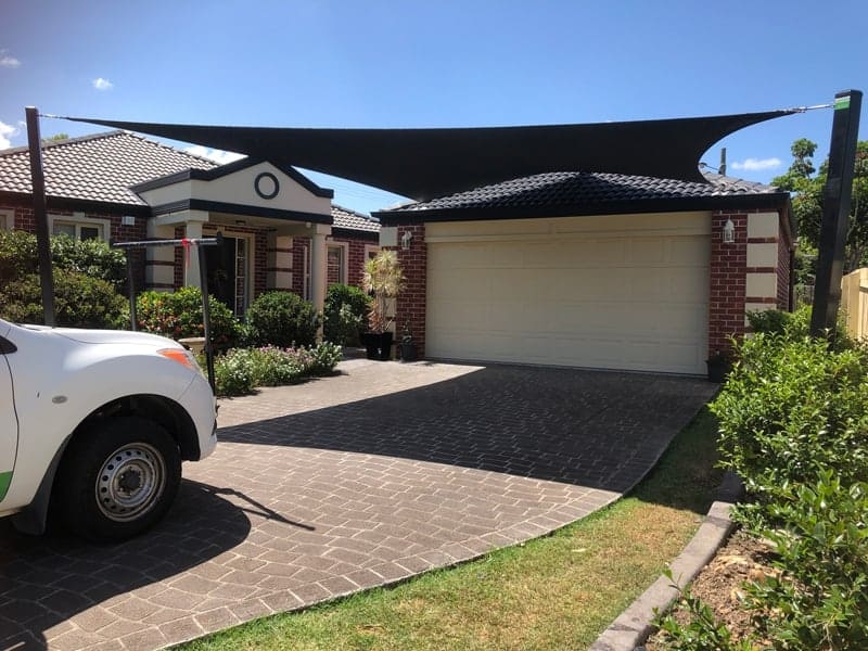 Modern Driveway Shade Sail Carport Design