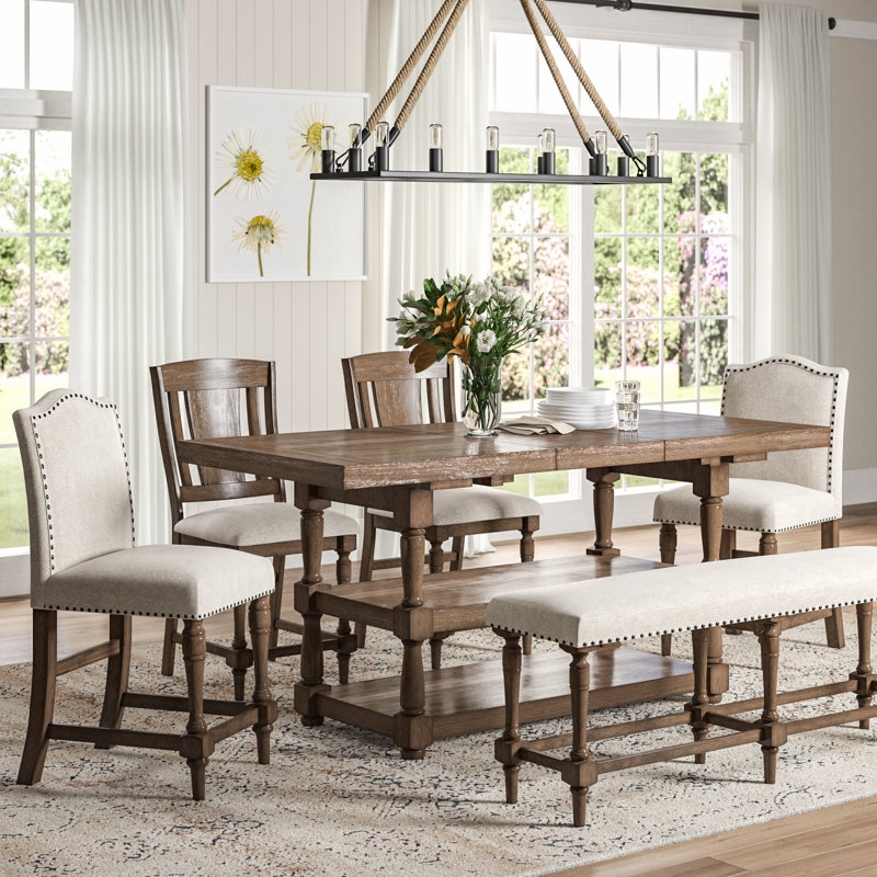Modern Farmhouse Prairie 6 Piece Dining Set