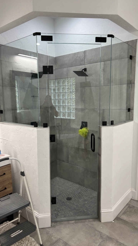 Modern Frameless Glass Corner Shower Enclosure