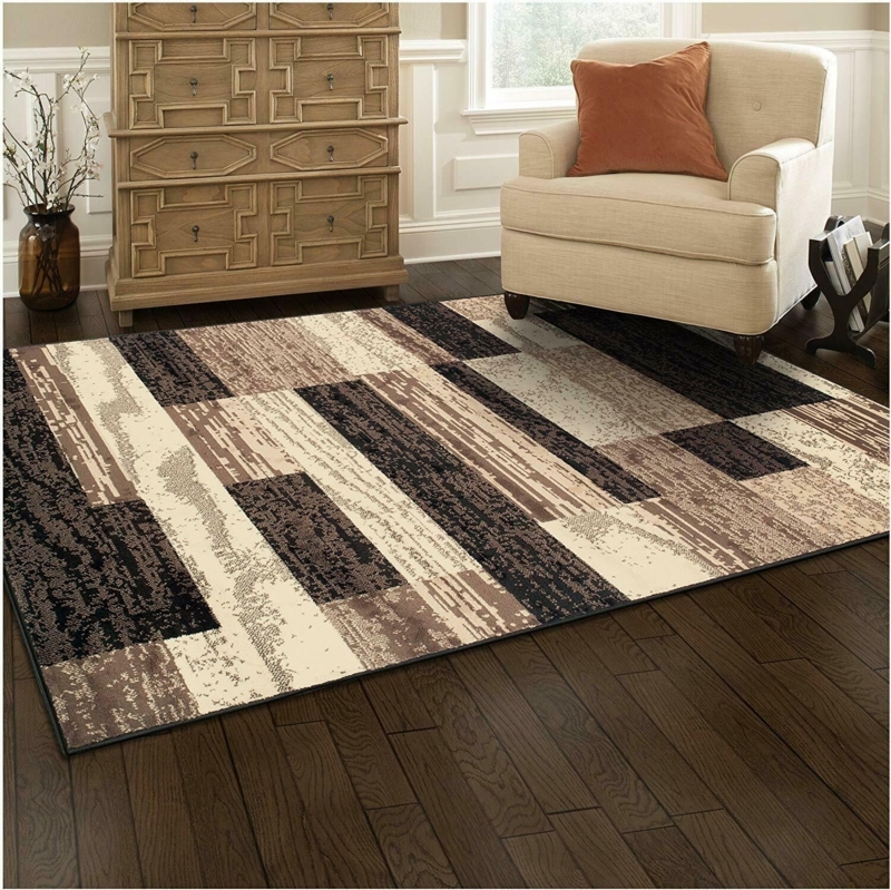 Modern Geometric Area Rug for Rustic Farmhouse