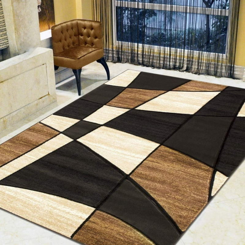 Modern Geometric Color Block Area Rug