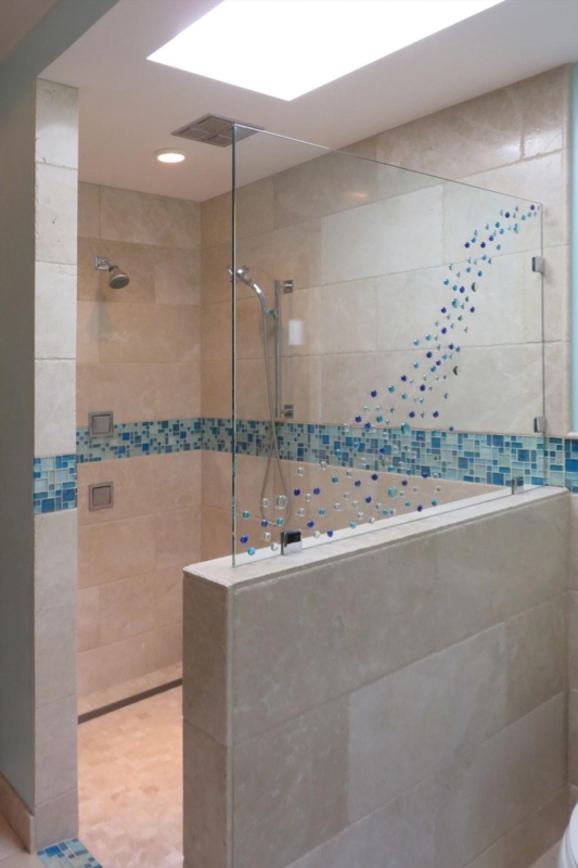 Half Wall Shower Glasses