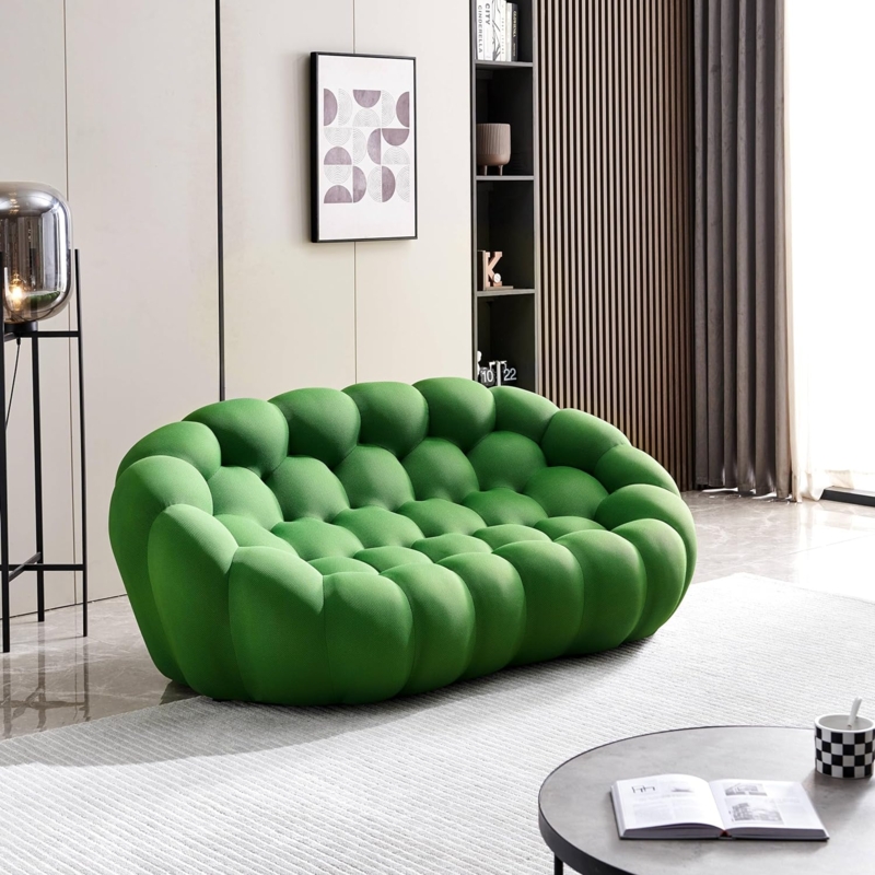 Modern Green Bubble Cloud Sofa in Living Room