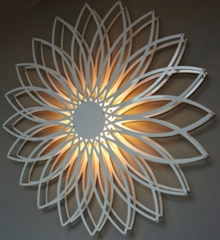 Modern Illuminated Flower Wall Art Decor