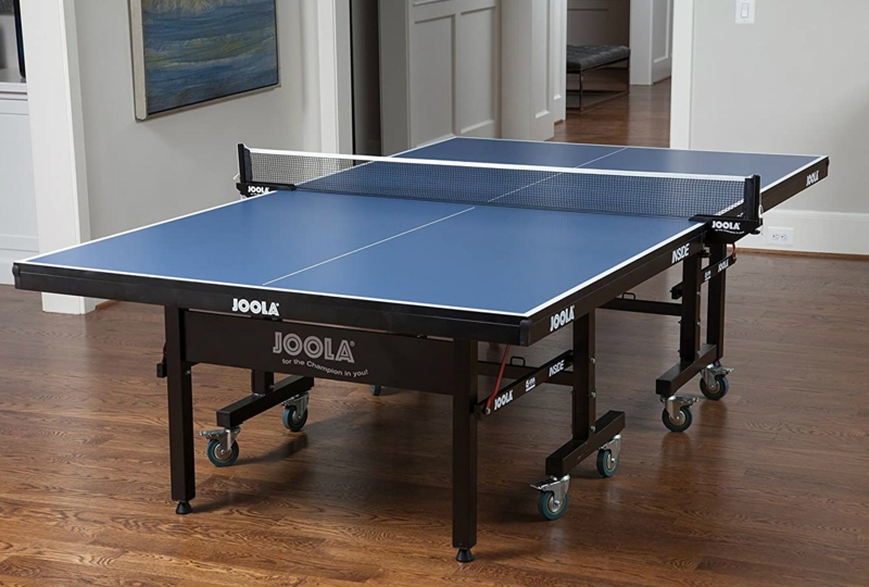 Modern Indoor Ping Pong Table on Hardwood Floor