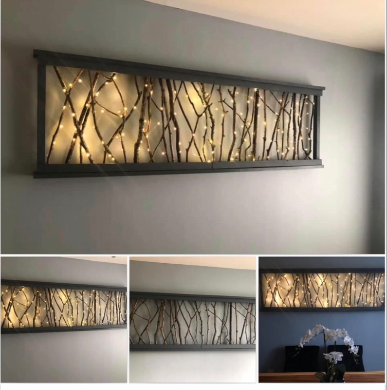Modern LED Lighted Branch Wall Art Decor