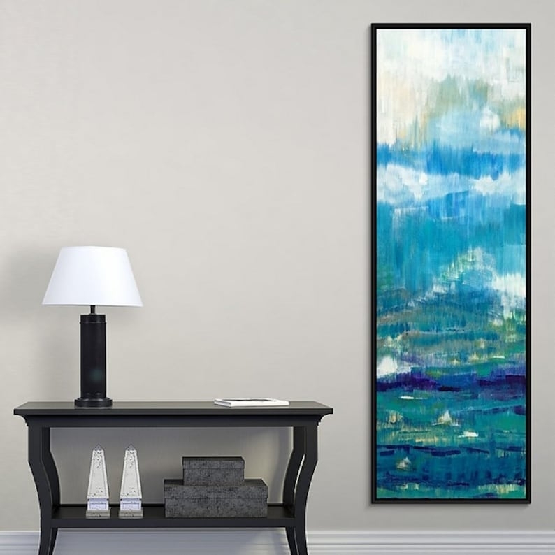 Modern Long Narrow Vertical Abstract Wall Art