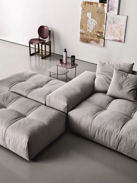 Modern Minimalist Double-Sided Modular Sofa Design