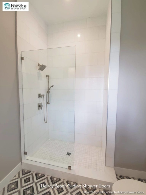 Modern Minimalist Frameless Half Wall Shower Enclosure