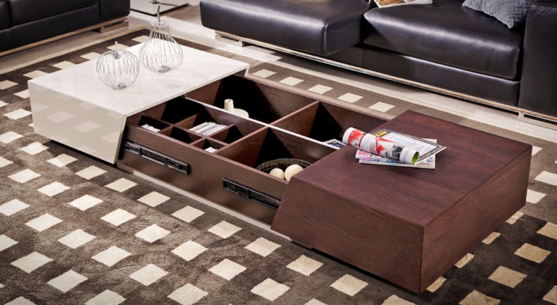 Modern Multifunctional Storage Coffee Table Design