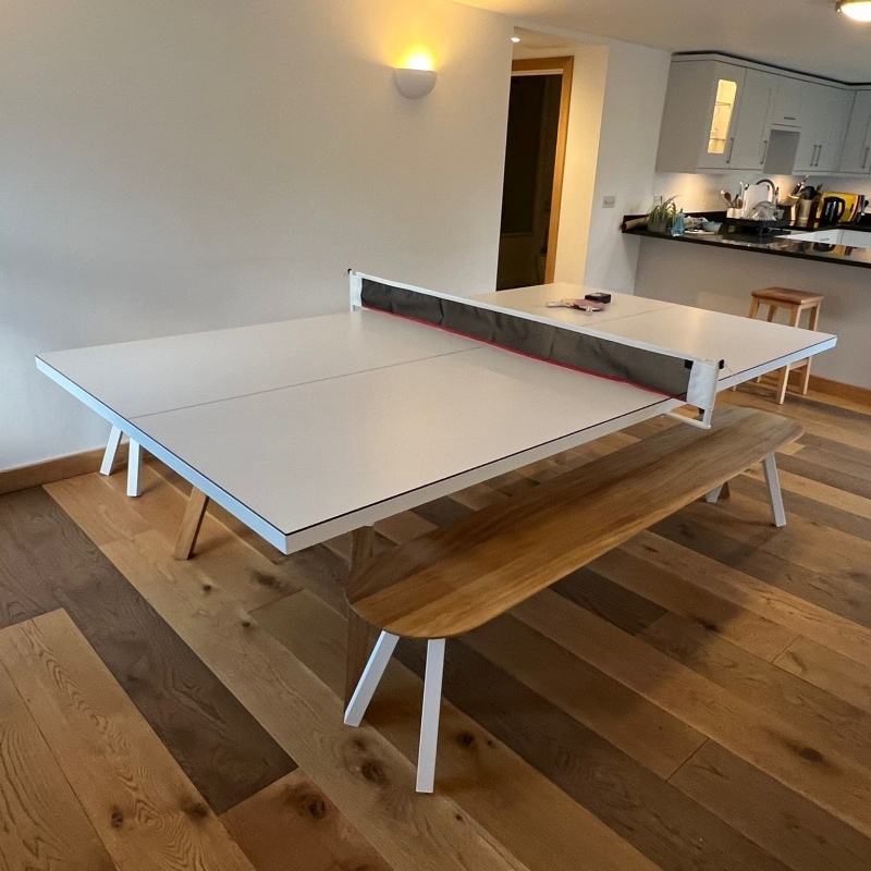 Modern Multipurpose Ping Pong Dining Table with Bench