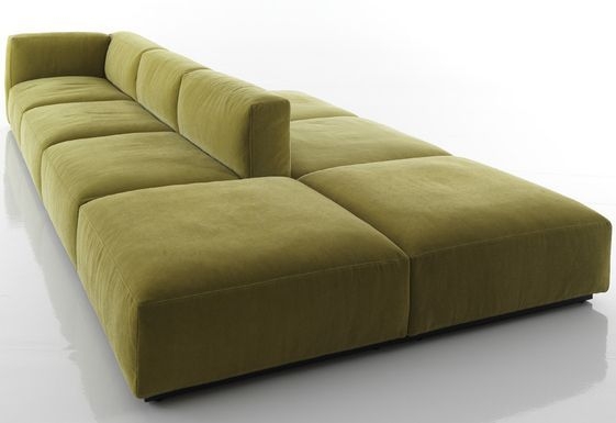 Modern Olive Green Double Sided Sofa Design