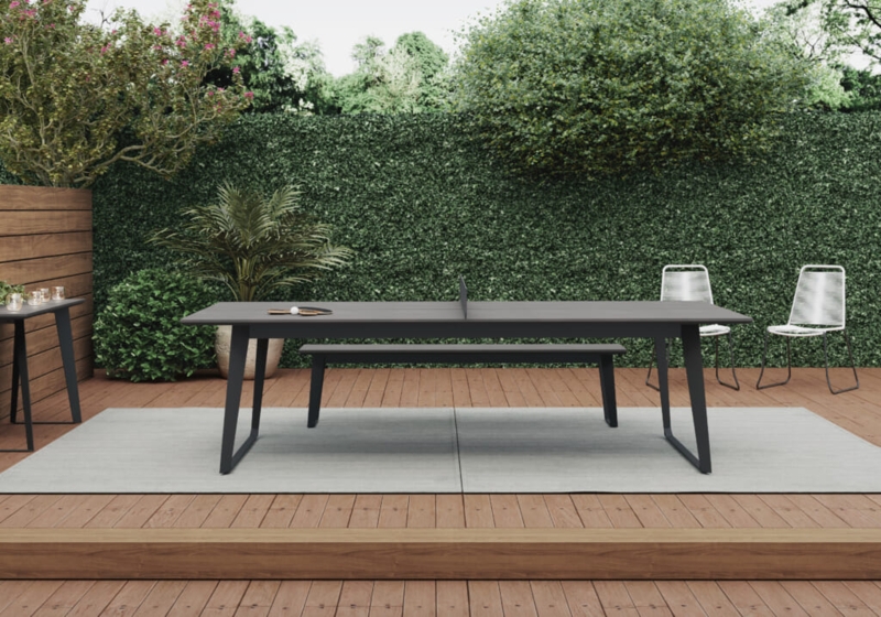 Modern Outdoor Dining and Ping Pong Table Combo