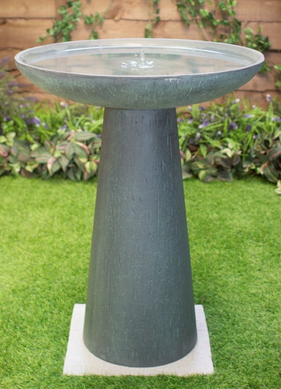 Modern Patina Fibrecotta Garden Bird Bath Design