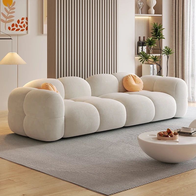 Modern Plush Cloud Sofa with Curved Design