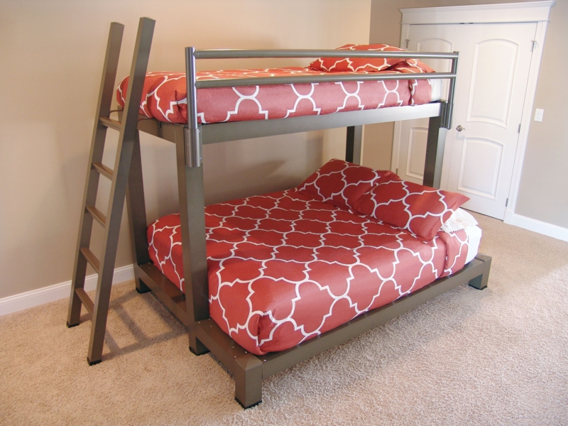 Modern Queen Size Loft Bunk Bed Frame Design