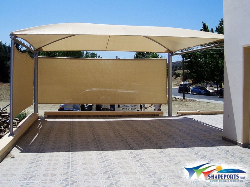 Modern Shade Net Carport with Sun Protection