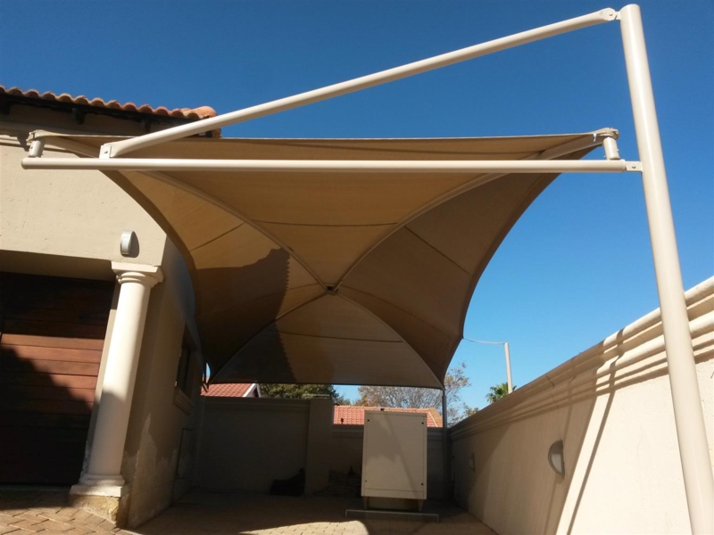 Modern Shade Netting Carport with Durable Frame