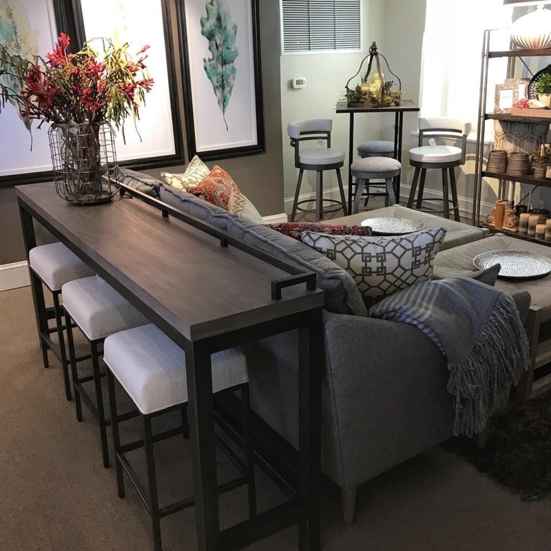 Behind Sofa Tables With Stools