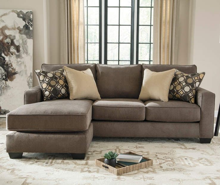 Modern Taupe Sectional Sofa with Reversible Chaise